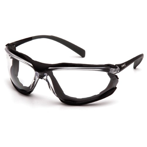 Pyramex KB54SB9310ST Proximitry Clear Anti-Fog Lens Black Frame Safety Glasses