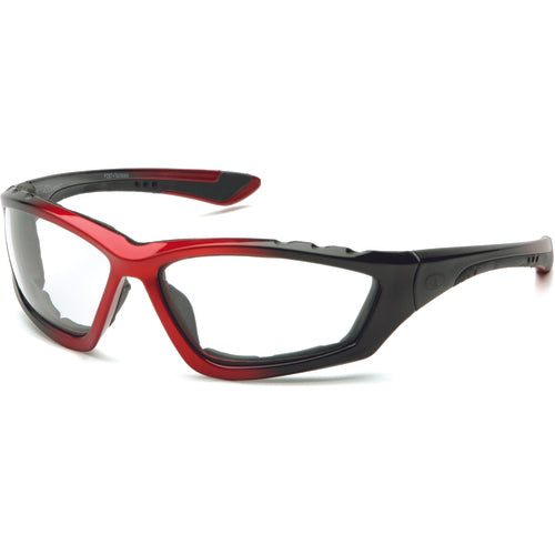 Pyramex KB54SBR8710DTP Accurist Clear Anti-Fog Lens Red/Black Frame Safety Glasses