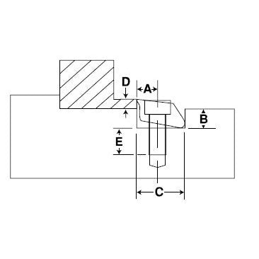 TE-CO 35208 PITBULL CLAMP BRASS BLUNT EDGE