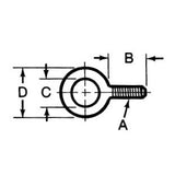 TE-CO 43103 PLAIN FORGED EYE BOLT 1/2