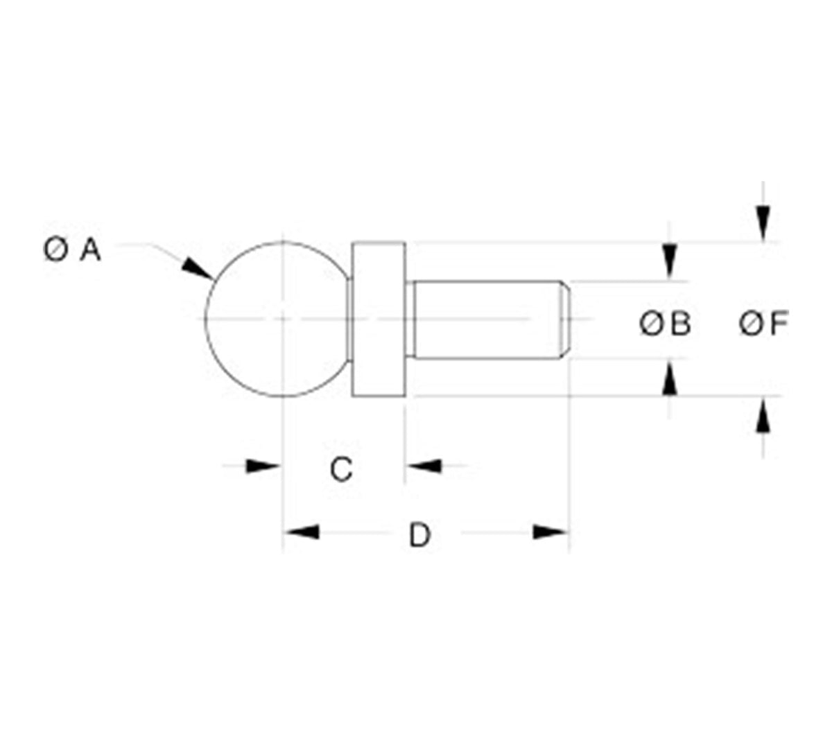 JERGENS TOOLING BALL, 1.0000 PRECISION SLIP FIT, SHOULDER - 29081