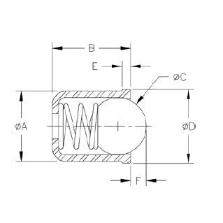 TE-CO 53670 SS PRESS FIT BALL PLNGR NO FLANGE