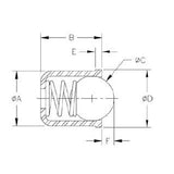 TE-CO 53670 SS PRESS FIT BALL PLNGR NO FLANGE