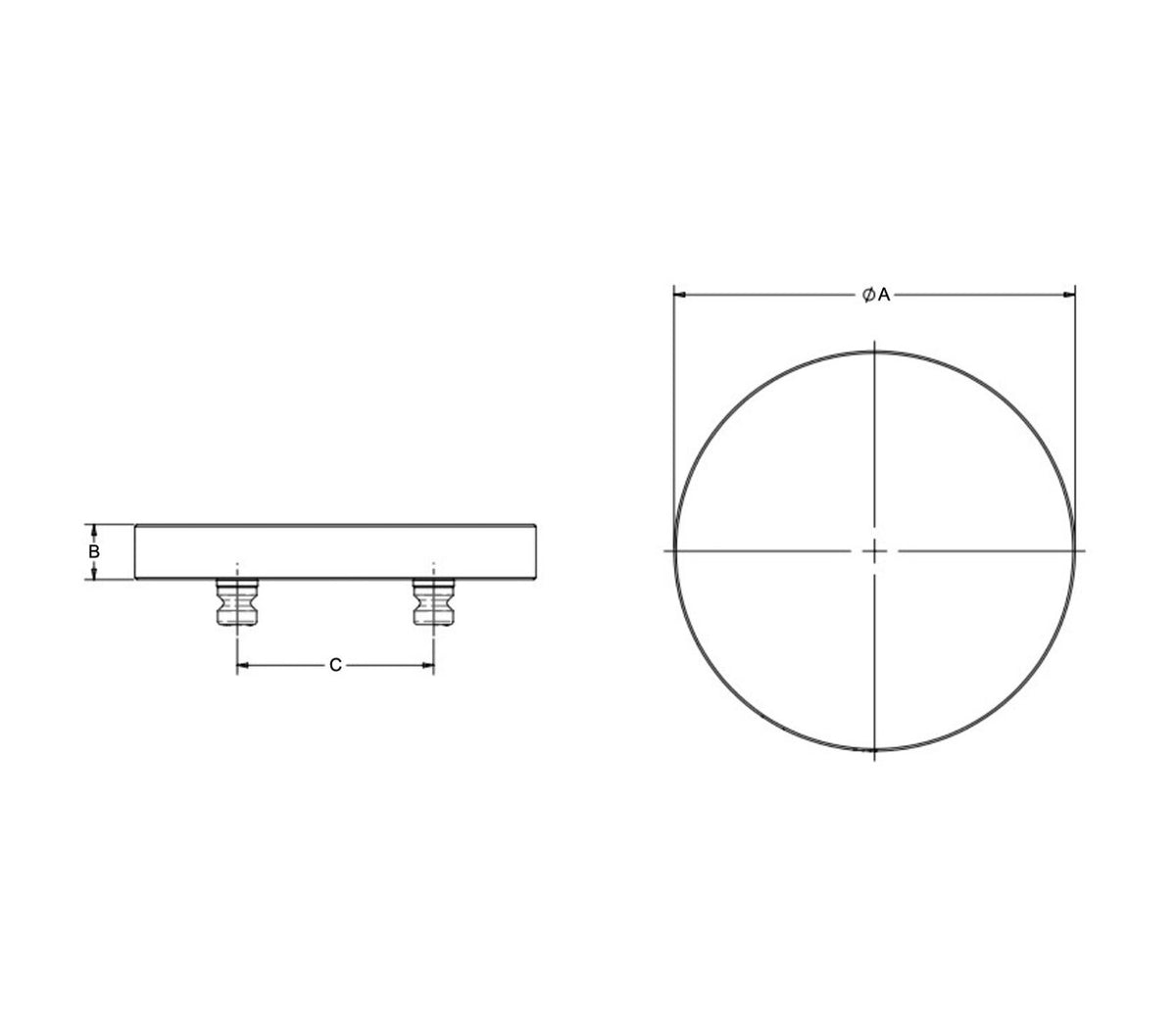 JERGENS QUICK-LOC, SUPPORT PALLET, 96, 157 DIA X 27MM - QL-200600