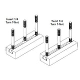 Te-Co 41452 Quarter Turn T-Slot Nuts