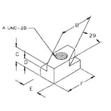 Te-Co 41455 Quarter Turn T-Slot Nuts
