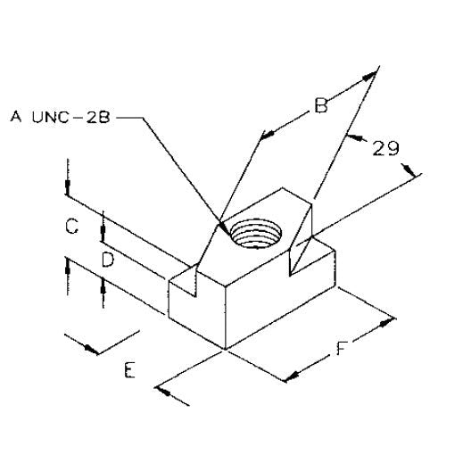 Te-Co 41452 Quarter Turn T-Slot Nuts