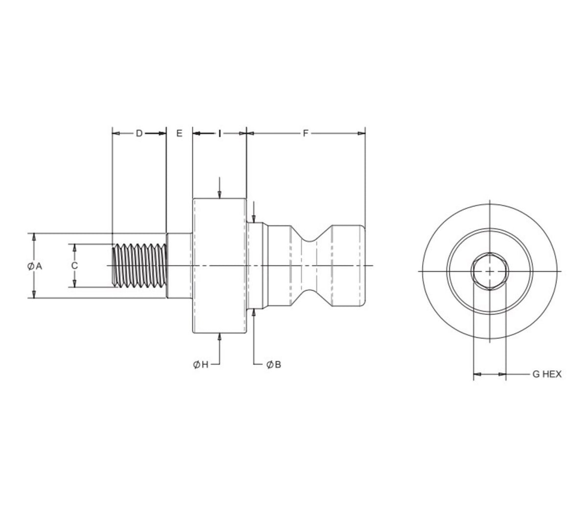 JERGENS QUICK-LOC, SPACER STUD, 16MM - QL-200810