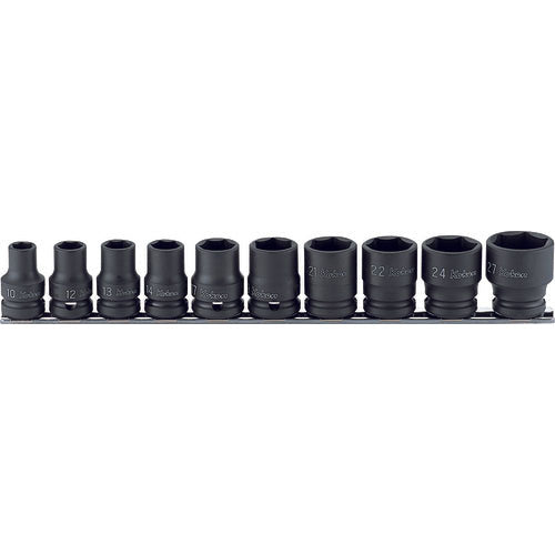 Ko-ken RS14401M/10 1/2 Sq. Dr. Socket set  10-27mm 6 point  Thin walled 10 pieces