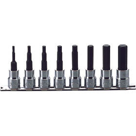 Ko-ken RS3010M/8-L100 3/8 Sq. Dr. Bit Socket set  3mm-12mm Hex 200mm  8 pieces