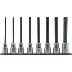 Ko-ken RS3025/8-L100RH 3/8 Sq. Dr. Bit Socket set TORX T20H-T55H Tamper Resistant 200mm Round shank 8 pieces
