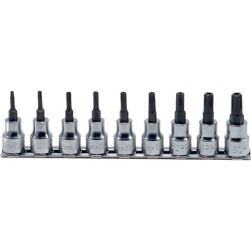 Ko-ken RS3025/9-IPR 3/8 Sq. Dr. Bit Socket set TORXPLUS 10IPR-50IPR Tamper Resistant 200mm  9 pieces
