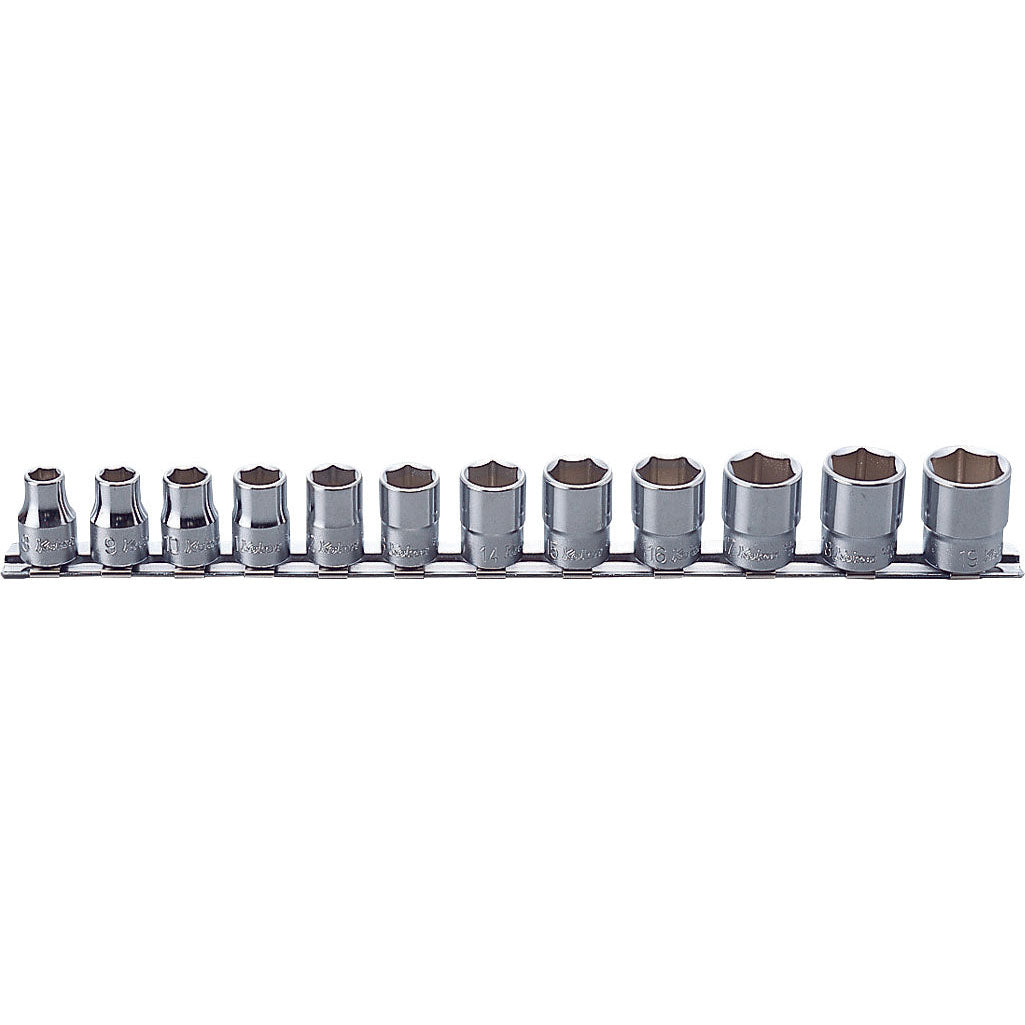 Ko-ken RS3400M/12 3/8 Sq. Dr. Socket set  8-19mm 6 point 300mm  12 pieces