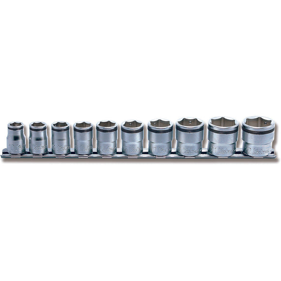 Ko-ken RS3450M/10 3/8 Sq. Dr. Socket set  10mm-22mm Nut Grip 250mm  10 pieces