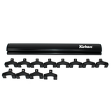 Ko-ken RSAL200-1/4X12 Magnetic Aluminum Rail  1/4 Plastic Clip x 12 pieces  200mm