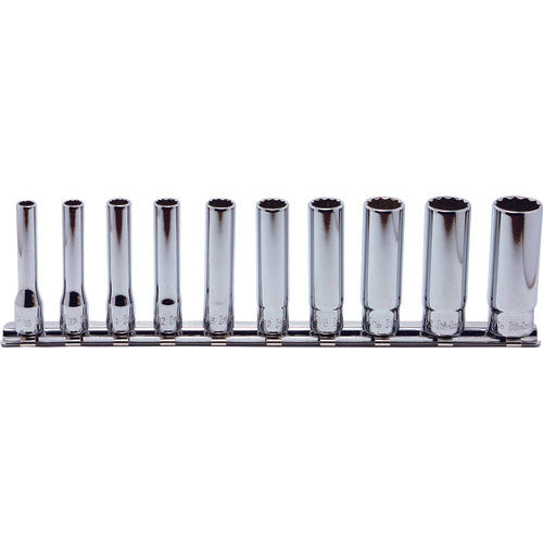 Ko-ken RSAS2305A/10 1/4 Sq. Dr. Socket set  3/16-9/16 12 point 150mm Aerospace 10 pieces