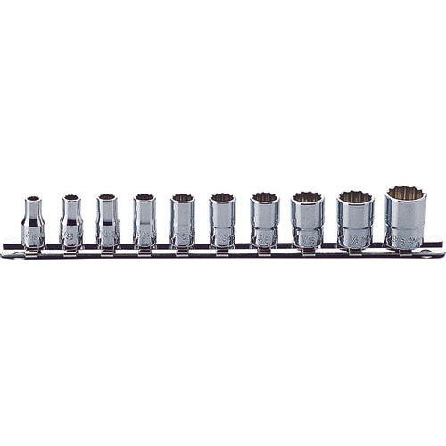 Ko-ken RSAS2405A/10 1/4 Sq. Dr. Socket set  3/16-9/16 12 point 150mm Aerospace 10 pieces