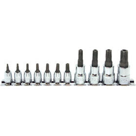 Ko-ken RSX025/11-IPR 1/4, 3/8 Sq. Dr. Bit Socket set TORXPLUS 8IPR-55IPR Tamper Resistant 200mm  11 pieces