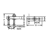 JERGENS CLAMP ASSY, 1/2-13 FLANGE NUT, RADIUS END - 14108