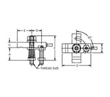 JERGENS CLAMP ASSY,RADIUS SWING,1/4-20 - 14123
