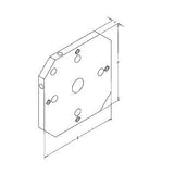 TE-CO RAP6008 6" QUAD RE-LOK 8 ADAPTER PLATE