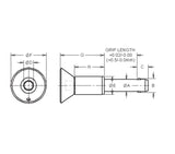 JERGENS KLP, RECESSED BUTTON, 1/2 X 1.75 SS - 803085