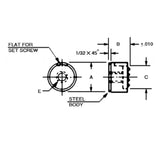 JERGENS GRIPPER, 1/2 ROUND CARBIDE - 23707