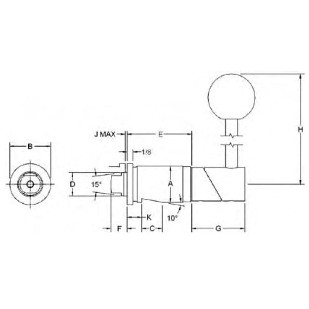 TE-CO 54920 ROTARY TAPER INDEX PLUNGER 75 FINISHED GROUND