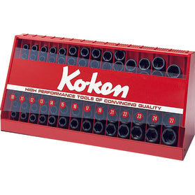 Ko-ken S14240M-00 1/2 Sq. Dr. Socket Set  5-19mm 6 point   10 pieces