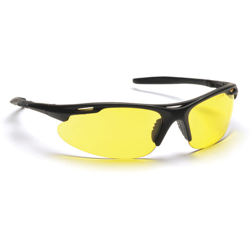 Pyramex KB54SB4530D Safety Glasses - Amber Lens, Black Frame, Avante Style