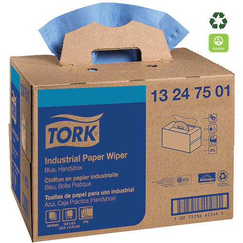 SCA Tork LM4813247501 Industrial Paper 4 Ply - Blue - Handy Box