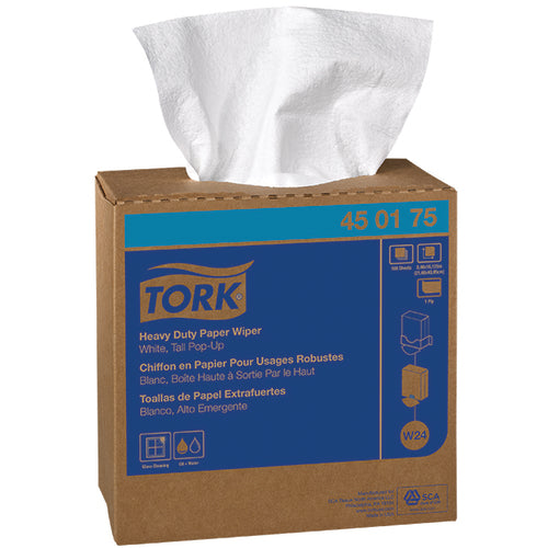 SCA Tork LM48450175 Heavy Duty Paper DRC White - Pop Up Box