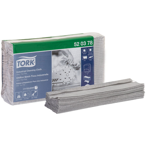 SCA Tork LM48520378 Industrial Cleaning Cloth - Grey - Top Pak