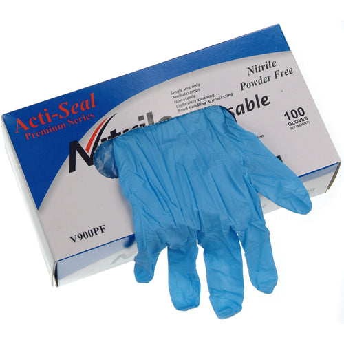 PRM Pro KB389036XL 4 mil Blue Powder Free Nitrile Gloves - Size X-Large (box of 100 gloves)