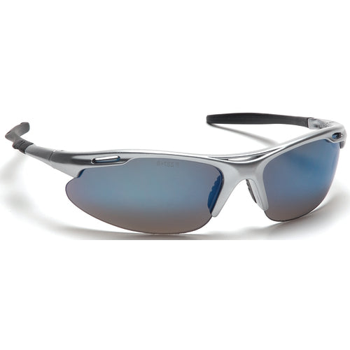 Pyramex KB54SS4585D Safety Glasses - Avante, Silver Frame, Ice Blu Mirror Lens