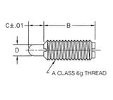 JERGENS SPRING PLNGR, SHORT 3/8-16 LF, SS NOSE, LOCKING - 27611