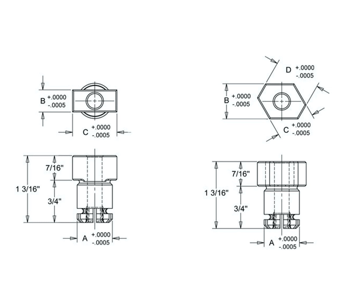 JERGENS SINE FIXTURE KEY, 5/8 DIA, 10MM, 20MM, T-SLOT, ALLOY STEEL - 39530