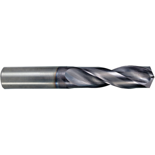 M A Ford AX2702254 1 mm Dia. x 10 mm Shank x 43 mm Flute Length x 89 mm OAL, 3xD, 142°, AlTiN, 2 Flute, External Coolant, Round Solid Carbide Drill