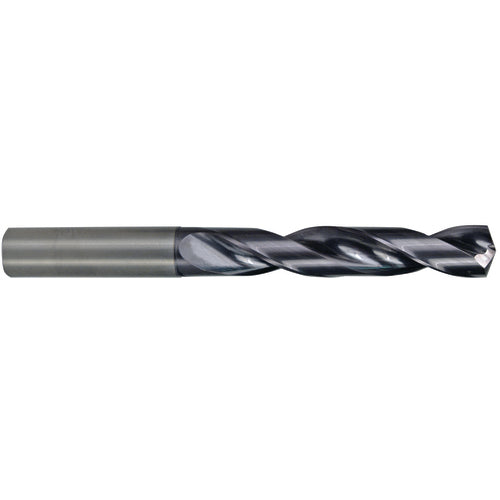 M A Ford AX2702528 11 mm Dia. x 11 mm Shank x 60 mm Flute Length x 120 mm OAL, 5xD, 142°, AlTiN, 2 Flute, External Coolant, Round Solid Carbide Drill