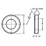 Te-Co 47745 Spherical Washers - Stainless Steel Female 3/4