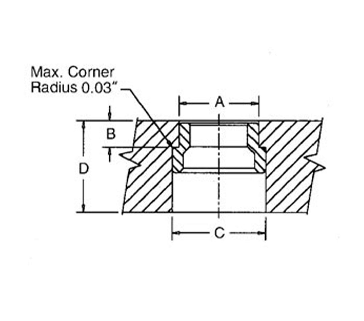 JERGENS RECEIVER BUSHING, 13MM BACK MT, SS, BALL LOCK, SBLB-13-RV - 49516SS