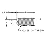 JERGENS SPRING PLUNGER, SS, 5/8-11 LF, SS TIP, LOCKING - 27344