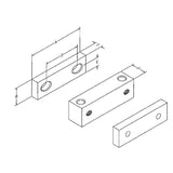 TE-CO SHJ8000 8" 2 PC OUTSIDE STANDARD HARD JAWS