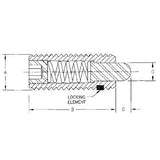 Te-Co 52006X Standard Spring Plungers - Steel Body, Steel Nose 1/4-28 No Nylok