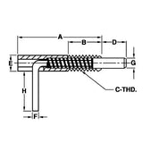 Te-Co 54301 Steel Locking Handle Retractable Spring Plunger 1/4-20