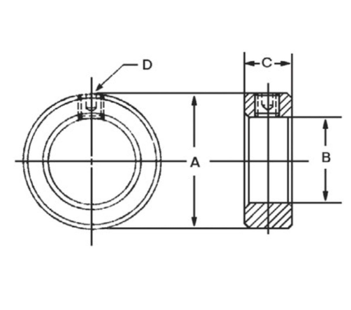 JERGENS SHAFT COLLAR, 1/2 - 40104