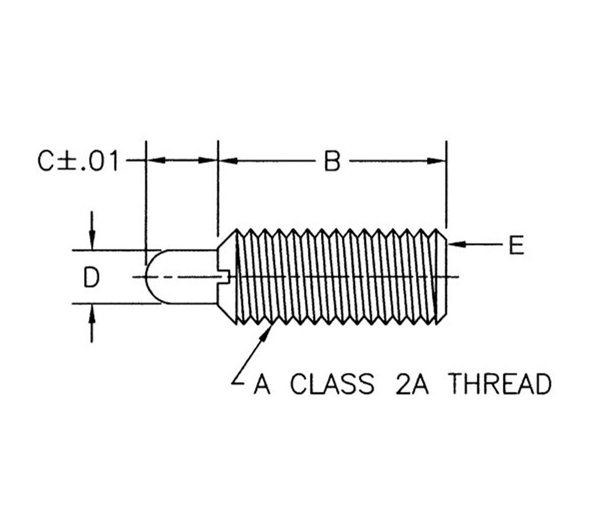 JERGENS SPRING PLUNGER, 8-32 HF +, STEEL TIP, LOCKING - 26922