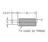 JERGENS SPRING PLUNGER, M6 X 1.0, HF, STEEL TIP, LOCKING - 26852