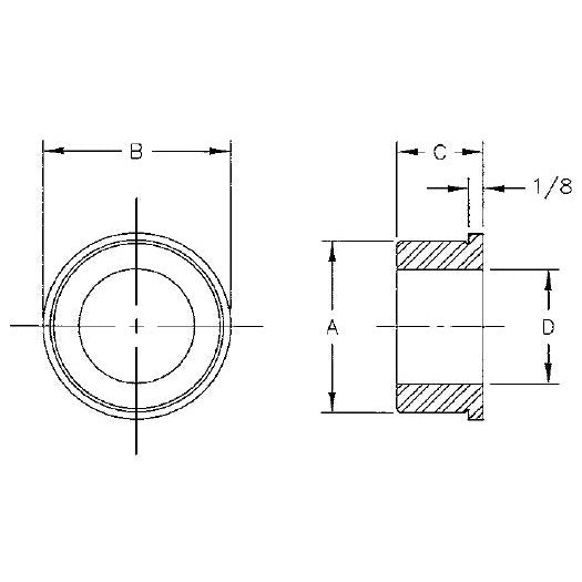TE-CO 54984 STRAIGHT INDEX PLUNGER BUSHING 1.50 FINISHED GROUND