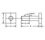 JERGENS T-BOLT, 1 X 14 - 42907